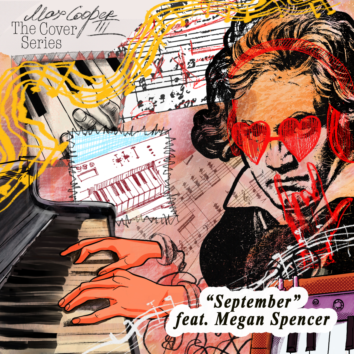 September cover art: Beethoven in heart-shaped glasses